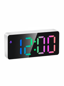 Часы настольные электронные с будильником и термометром Орбита OT-CLT09 Белые